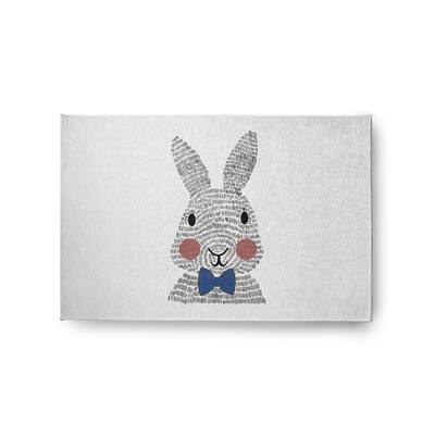 Bow-tie Bunny Easter Chenille Rug