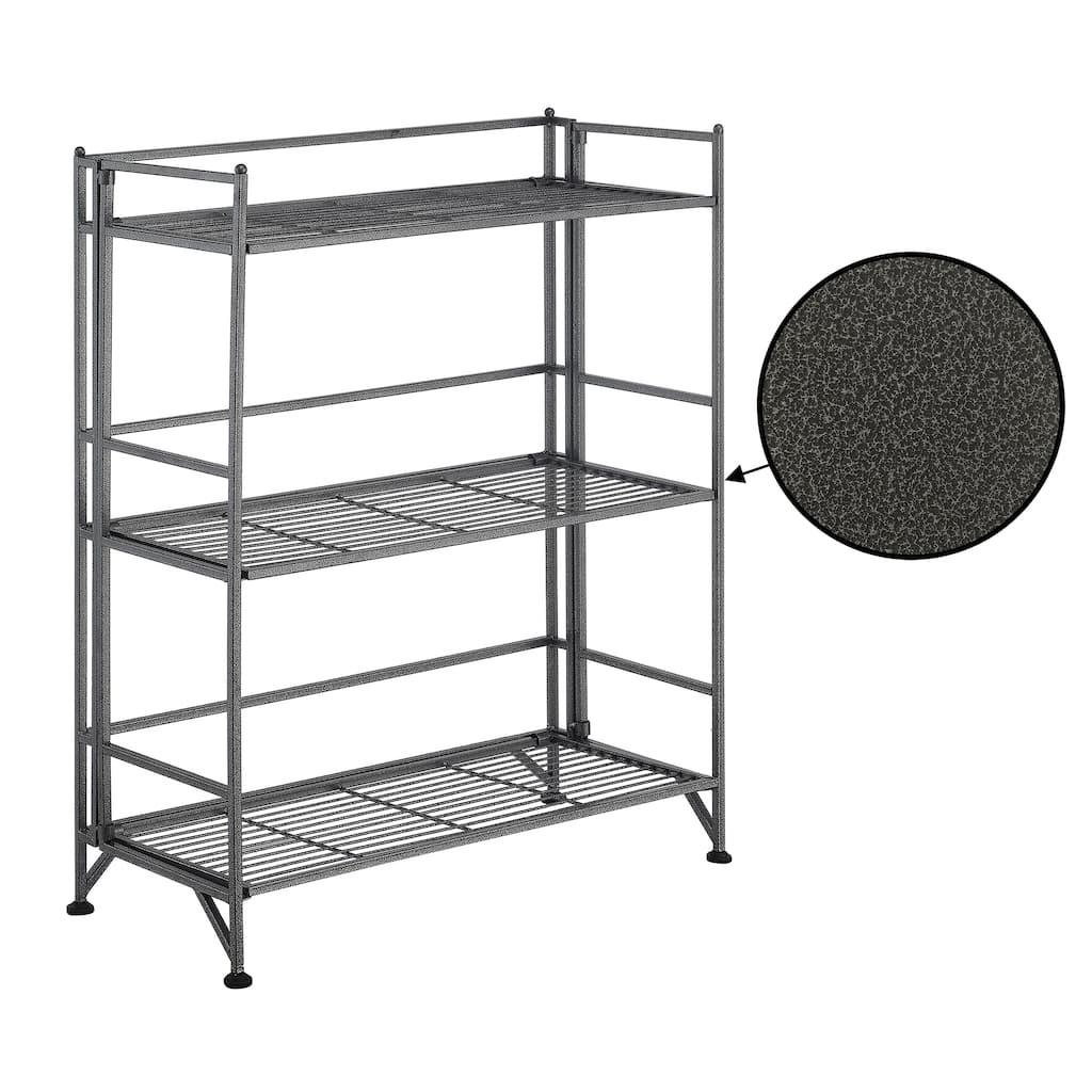 Convenience Concepts Xtra Storage 3 Tier Wide Folding Metal Shelf