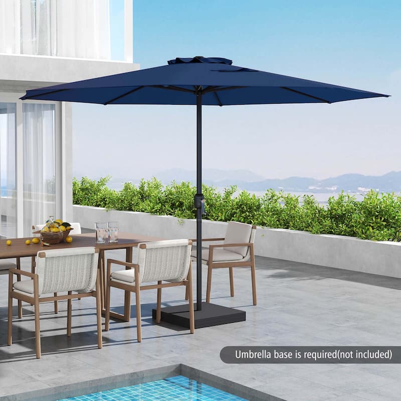 Costway 12 FT Patio Umbrella Outdoor Market Umbrella with Crank Handle