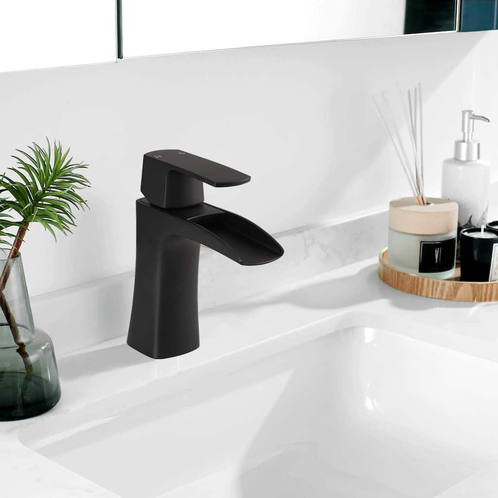 BATHLET Waterfall Bathroom Sink Faucet Single Handle Bath Faucet
