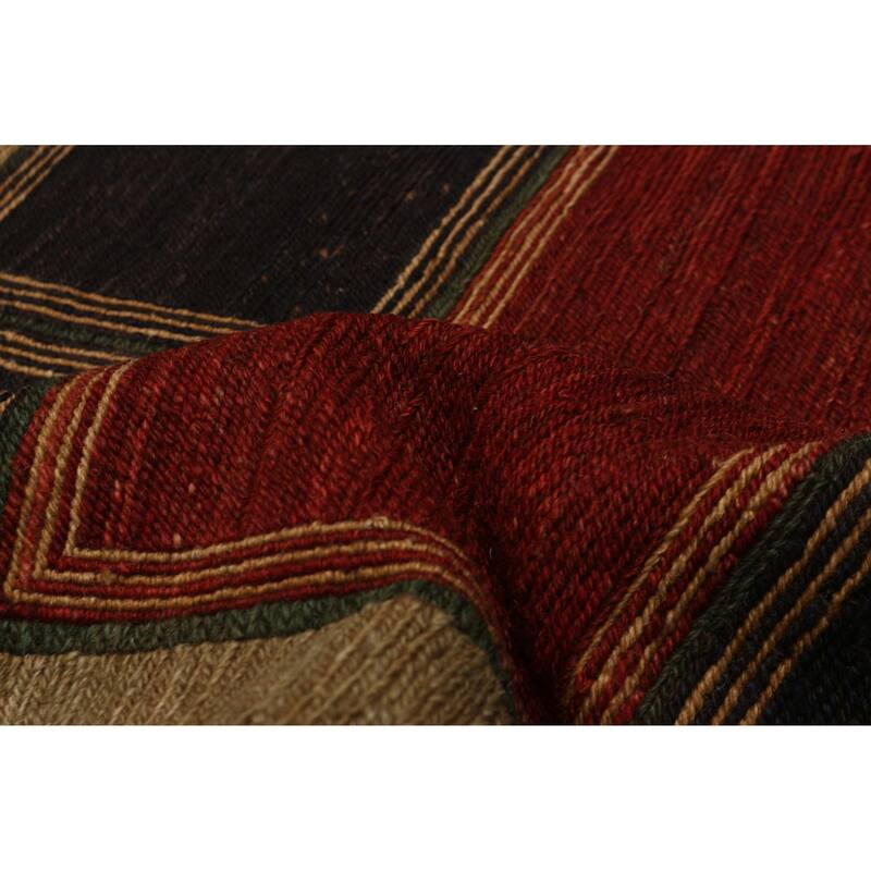 ECARPETGALLERY Flat-Weave Lahor Finest Red Wool Tapestry Kilim - 12'0 x 14'7