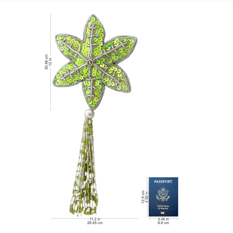 Handmade Holiday Message Beaded Ornaments, Set of 4 (India)