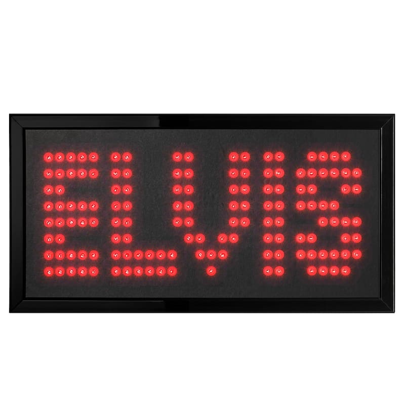 Licensed Elvis Framed Flashing LED Marquee Wall Sign (19"x10") - Red - 19" x 10"