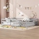 preview thumbnail 3 of 70, Full Size Montessori Floor Bed with Safety Fence, Solid Pine Wood Frame, Kids Low-Profile Bed for Boys and Girls, Easy Assembly