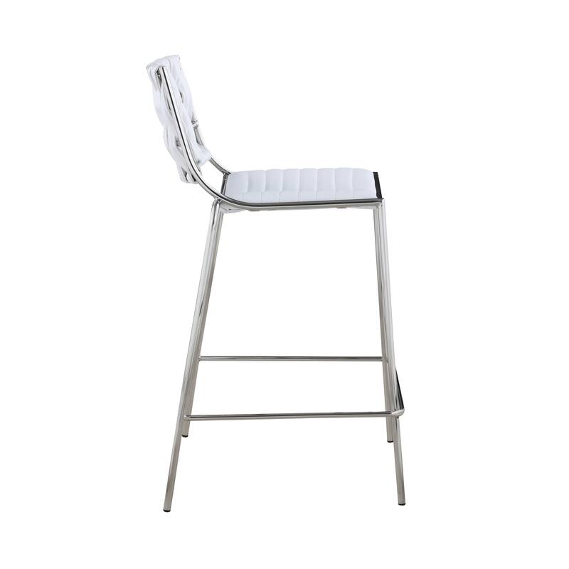 Somette Trevor Stackable Counter Stool with White Weave Back, Set of 2 - Counter Stool