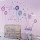 preview thumbnail 3 of 5, Walplus Large Purple Dandelions And Butterflies Nursery Wall Stickers Decals