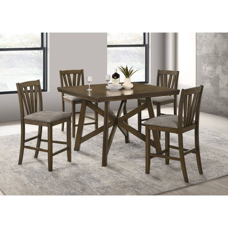 Maxine Brown Upholstered Counter Height Dining Side Chair (Set of 2)