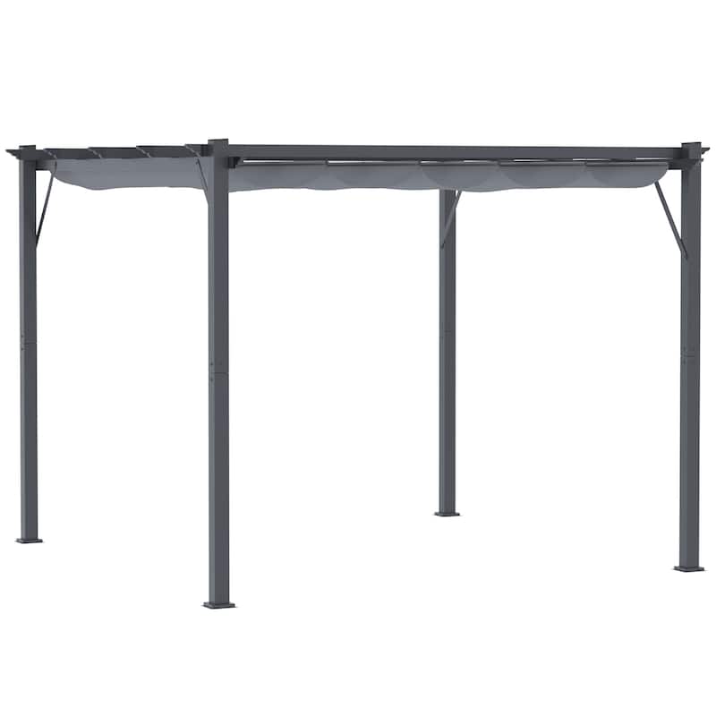 Outsunny Aluminium 10' x 10' Outdoor Pergola with Canopy Cover