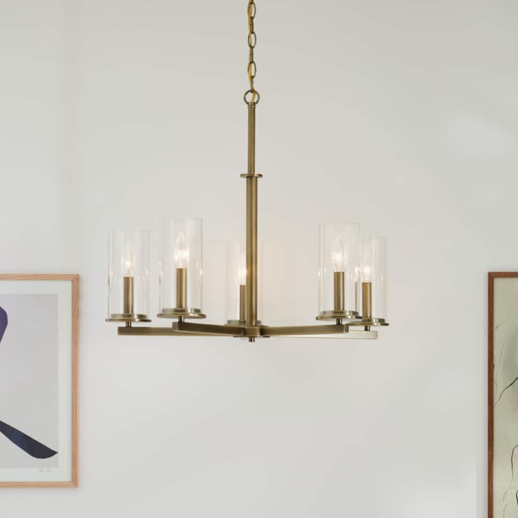Kichler Lighting Crosby 26.25 in. 5-Light Natural Brass Chandelier