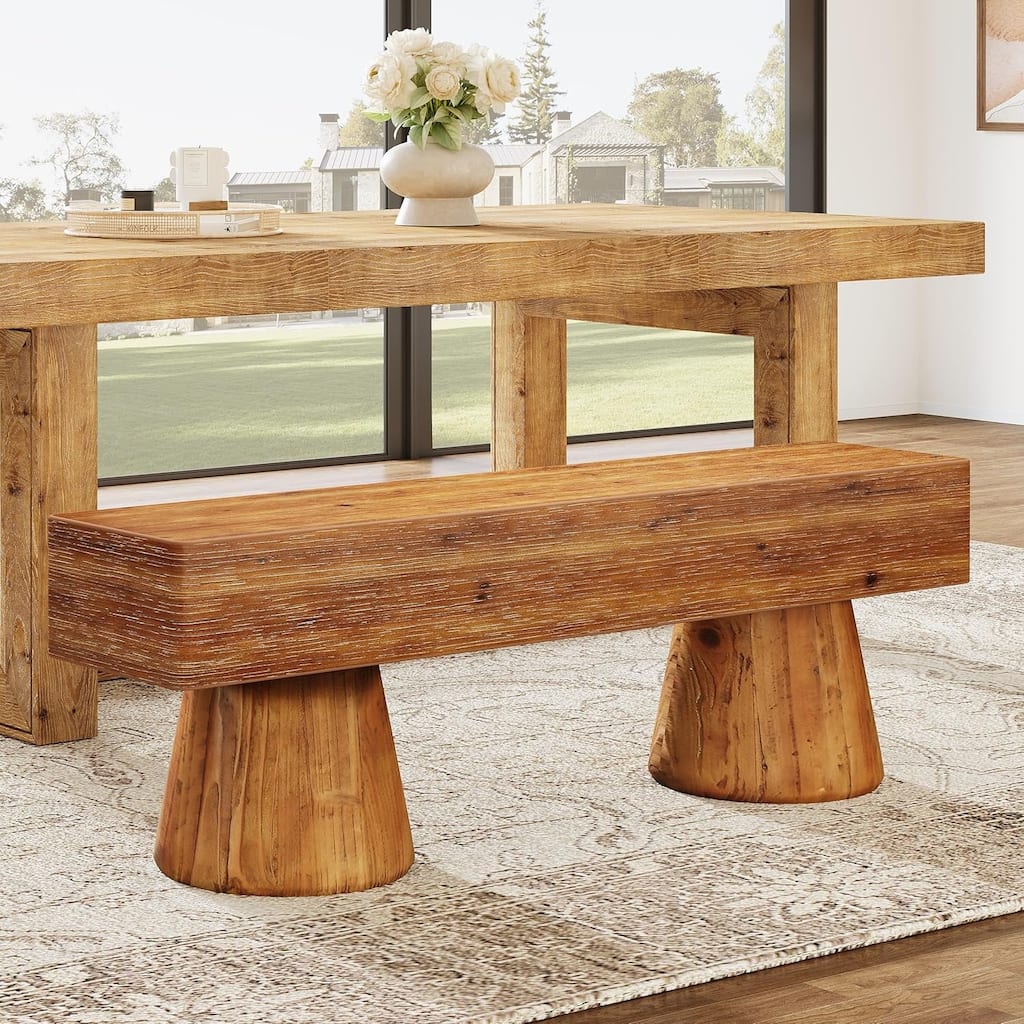 Solid Wood Kitchen Table Bench, Dining Bench Seat, Easy Assembly