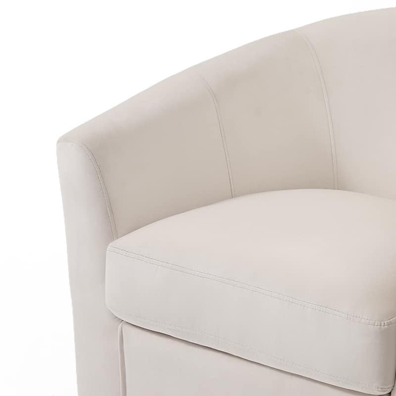 Modern 29"W Upholstered Swivel Barrel Chair for Living Room