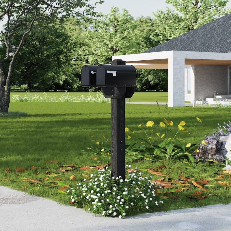 All-Weather HDPS Mailbox Post Black