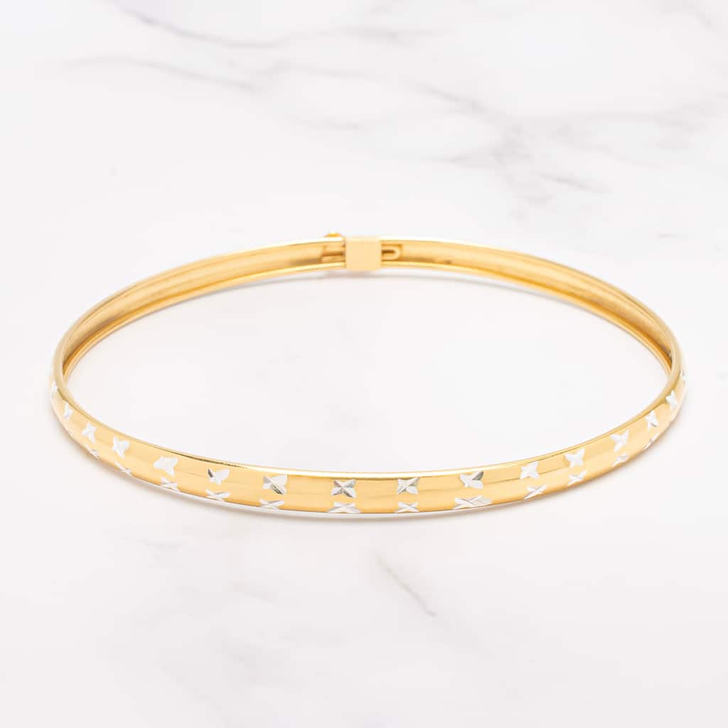 Victoria Townsend Gold over Sterling Silver Classic Bangle