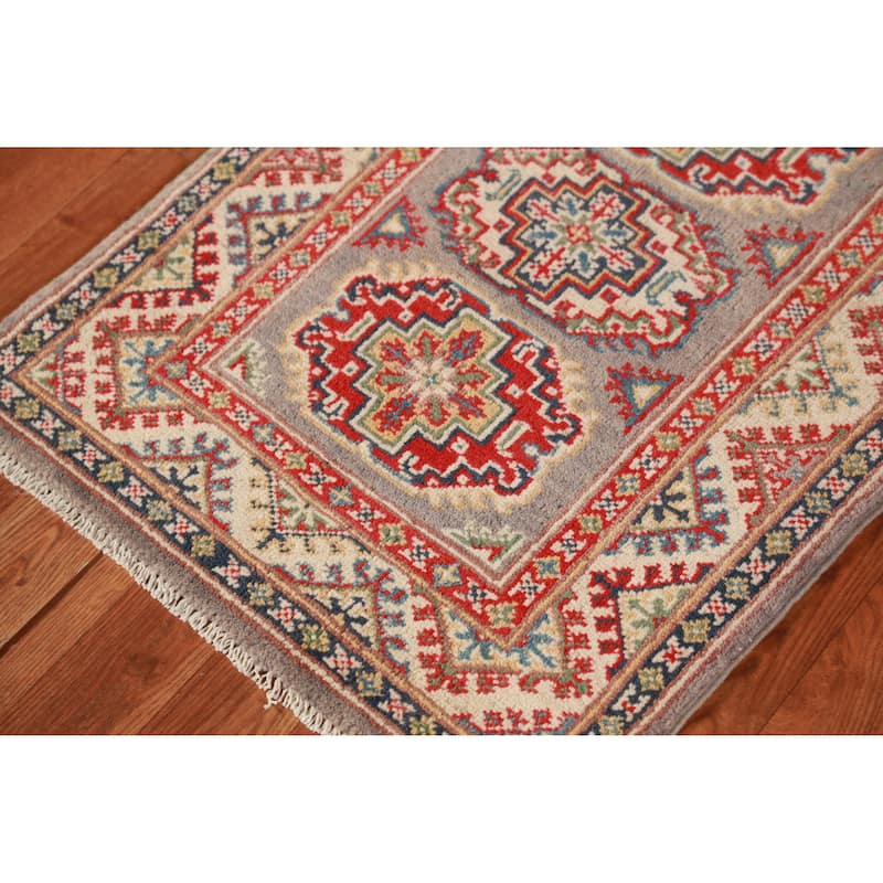 Kazak Oriental Accent Foyer Rug Traditional Handmade Wool Carpet - 2'0"x 3'0"