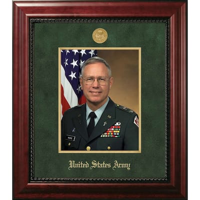 Patriot Frames Army 8x10 Portrait Executive Frame with Gold Medallion and gold Filet