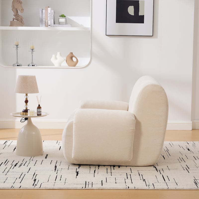 Boneless Single Sofa Chair, 42" Wide Oversized Accent Chair, Chenille Armchair Reading Lounge Chair for Living Room Bedroom