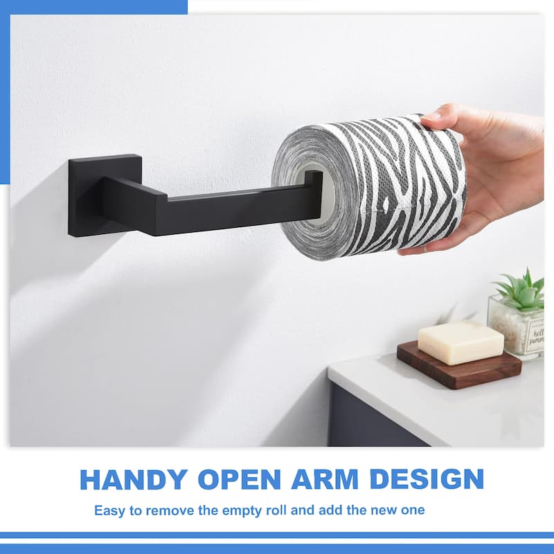 AITINKAN 4-Piece Bath Hardware Set Square Towel Holder Set