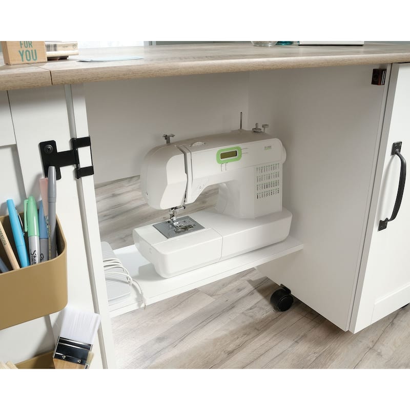 Sauder Select Collection Easy Rolling Sewing and Craft Table/Cart