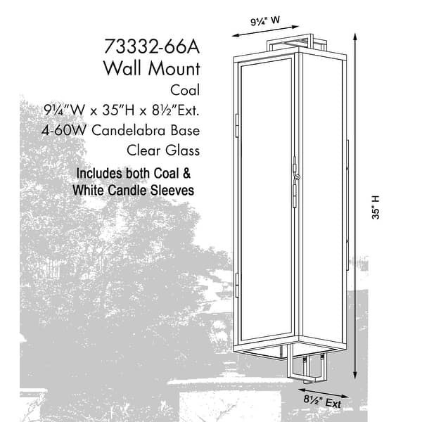 The Great Outdoors 73332 Knoll Road 4 Light 35" Tall Wall Sconce with
