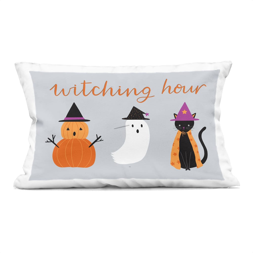 Stupell Cute Halloween Witching Hour Decorative Printed Throw Pillow Design by Sazerelli Designs
