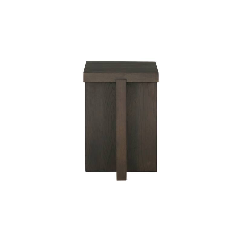 Aurelle Home Foane Modern Solid Oak Dado Side Table
