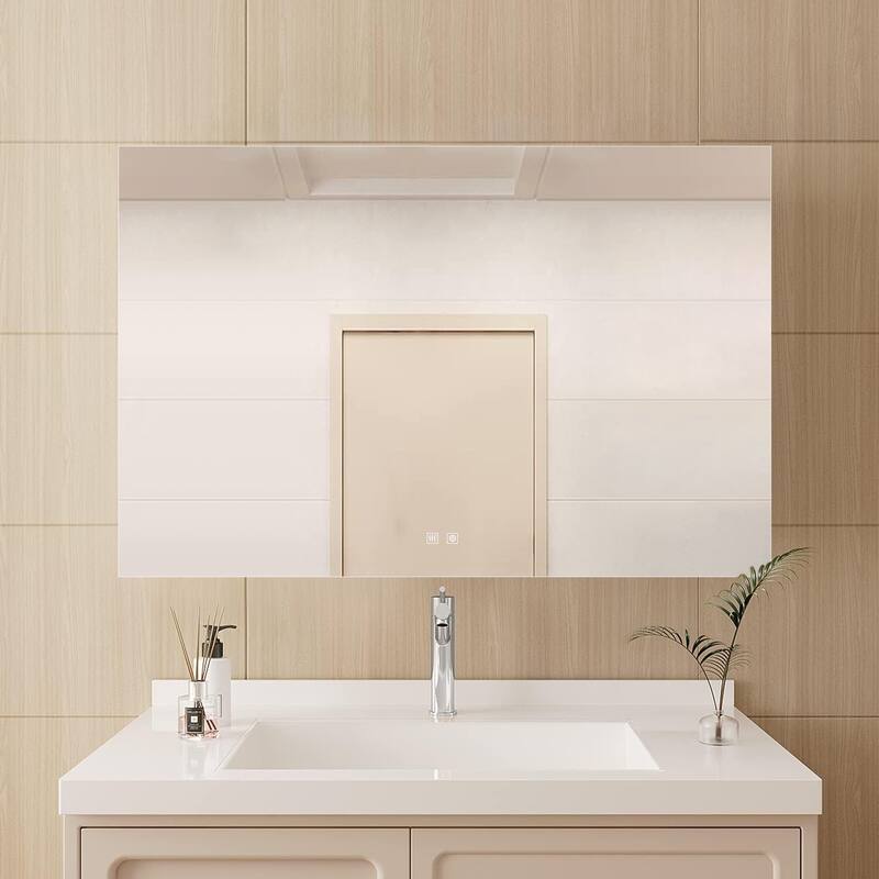 Vellum LED Bathroom Vanity Mirror - N/A - 40 in W x 28 in H
