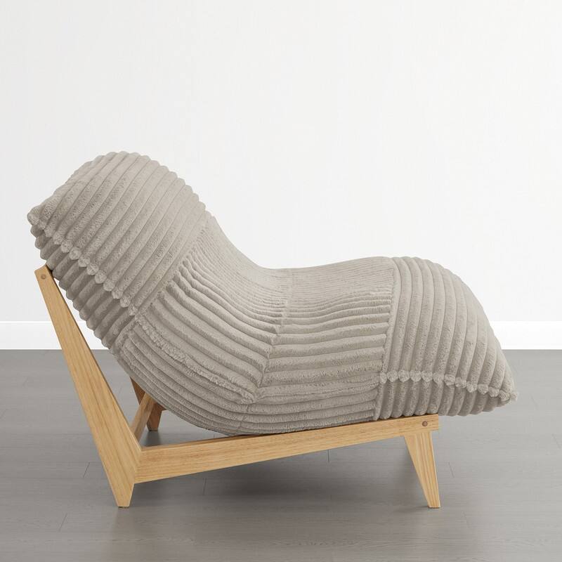 Spruce & Spring Oversized Lounge Accent Chair with Plush Cushions and Solid Wood Frame