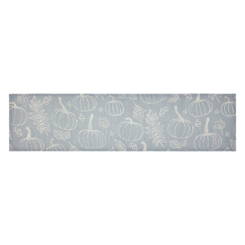 Silhouette Pumpkin Grey Runner 12x36