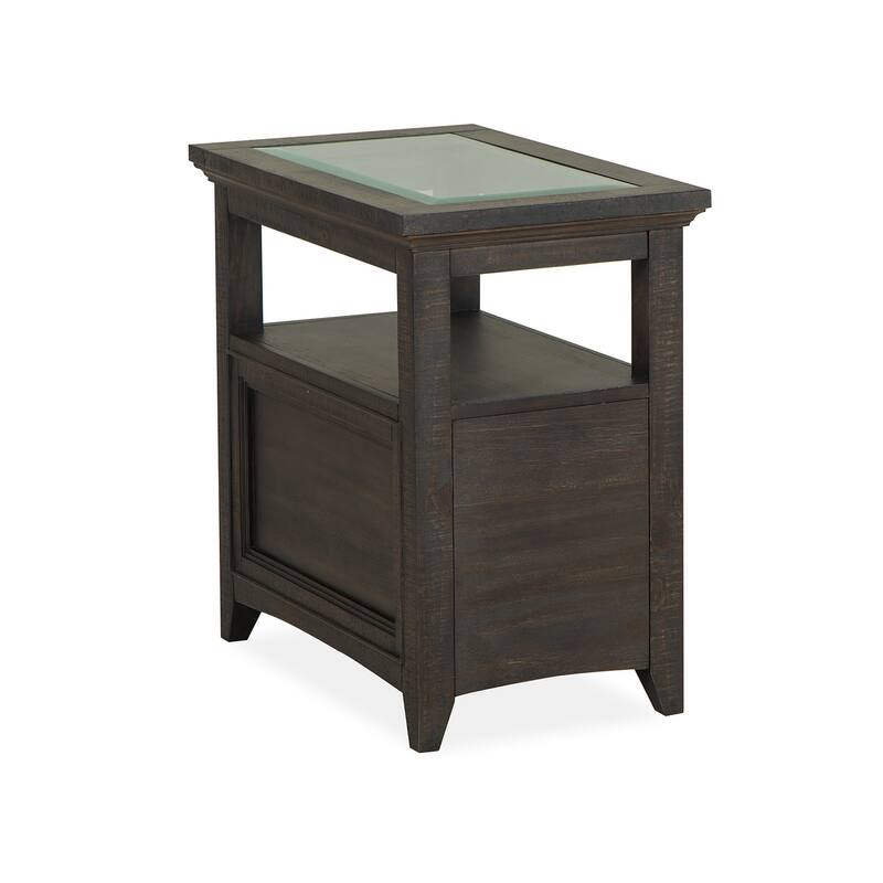 Magnussen Home Westley Falls Graphite Chairside End Table - 15''W x 24''D x 24''H