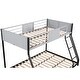 preview thumbnail 7 of 11, Metal Twin over Full Bunk Bed with Safety Guardrail,Noise-Free Design