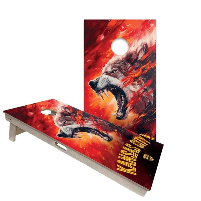 Kansas City Chiefs Regulation 2x4 Cornhole Board Set