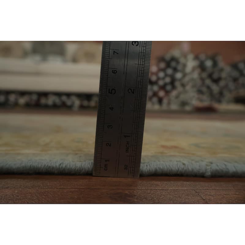 Hand Knotted Oriental 100% Wool Carpet Traditional All-Over Navy Blue & Blues Ziegler Area Rug - 3' 1'' X 1' 11''