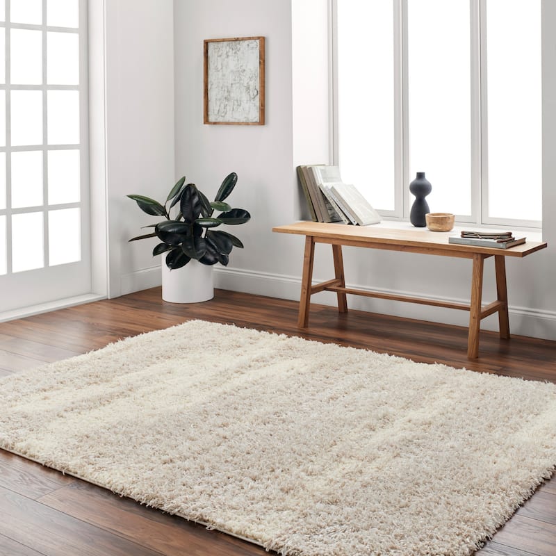 Auston Shag Area Rug - 7' 9" x 9' 6" - Taupe - Rectangle
