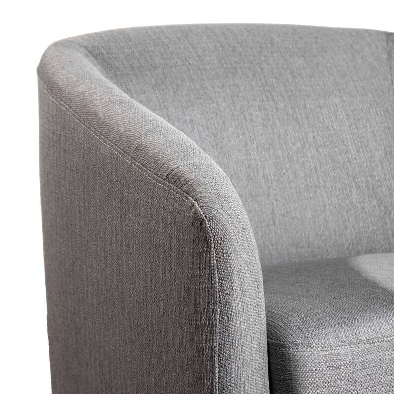 Traditional Club Style Accent Chair with 360° Swivel Metal Base