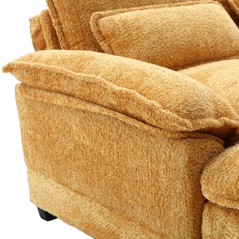 110.63" Boucle U-Shaped Sectional Sofa with Reversible Design