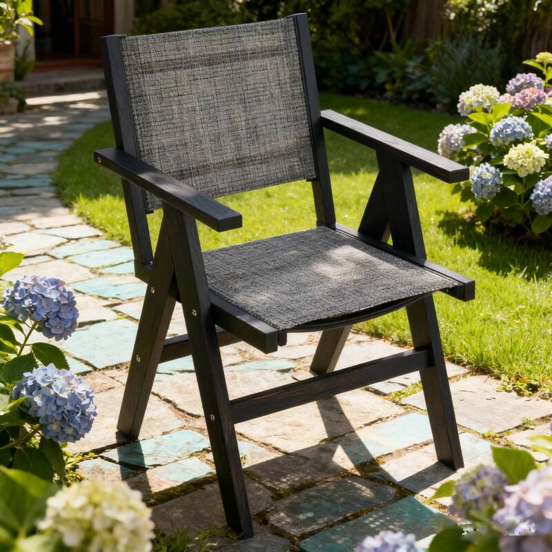 Rossetta Outdoor All-Season Woven Checkered Design Weather-Resistant Chair