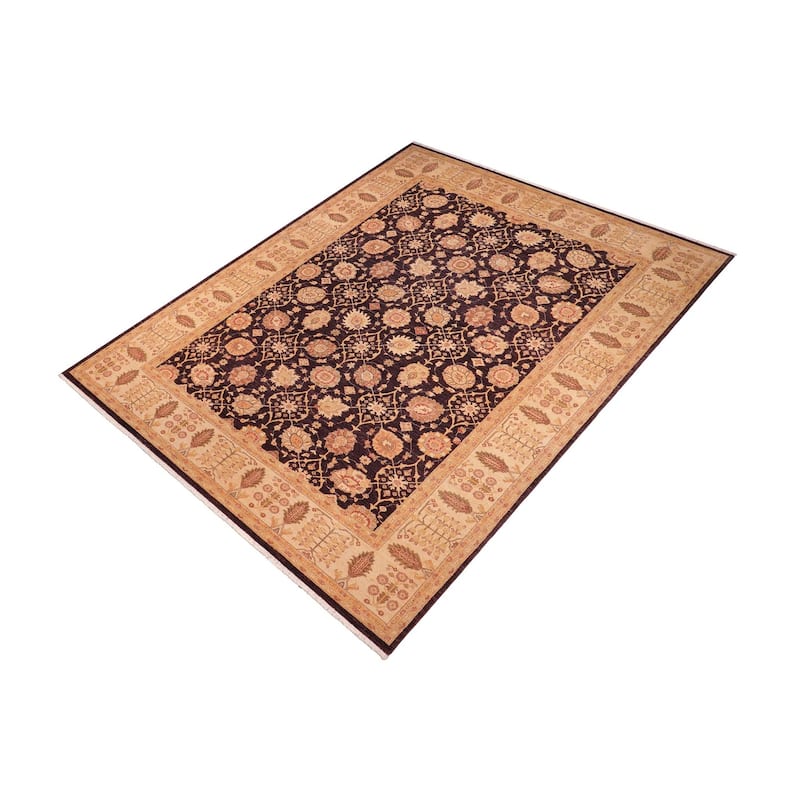Classic Ziegler Tina Aubergine/Beige Wool Rug - 8'11'' x 12'0''