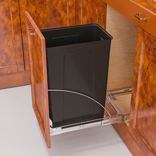 Pull Out Trash Can Under Cabinet, Under Sink Trash Can with Door ...