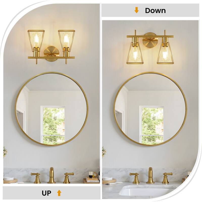 2&3 - Light Dimmable Modern Bathroom Vanity Light with Metal Frame