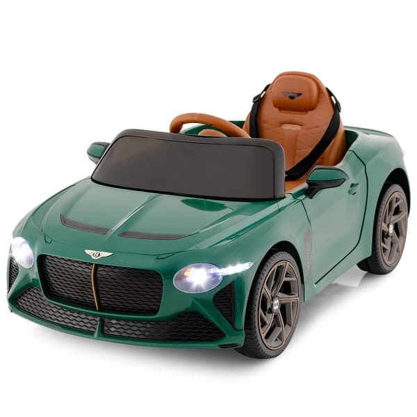slide 2 of 37, Costway 12V Licensed Bentley Bacalar Kids Electric Ride-on Car with - See Details Green