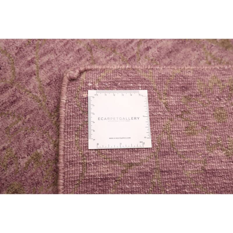 ECARPETGALLERY Hand-knotted Elysian Violet Wool Rug - 6'0 x 8'11