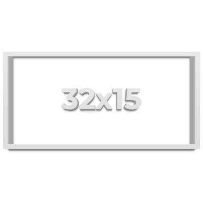 32x15 Shadow Box Frame White 1 Real Wood