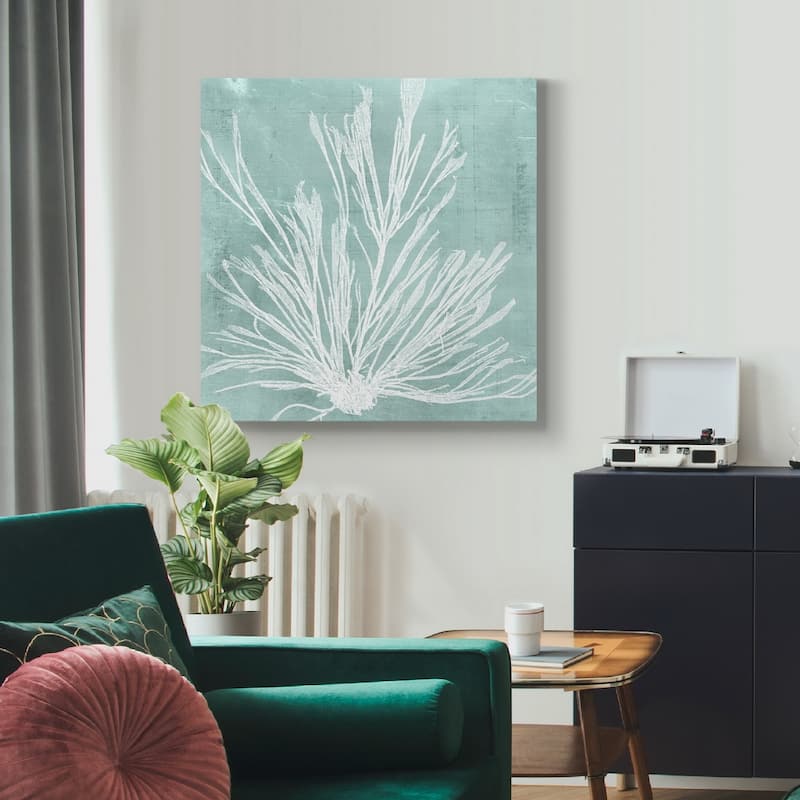 Seaweed on Aqua IX -Premium Gallery Wrapped Canvas