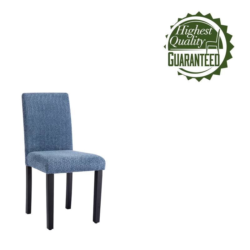 Porthos Home Bleiz Teddy Fabric Dining Chairs with Rubberwood Legs, Set of 4