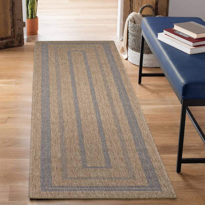 Liora Manne Sahara Multi Border Indoor/Outdoor Rug