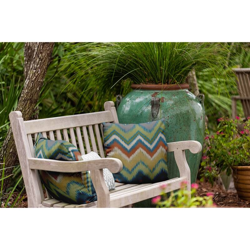 Ikat Chevron Indoor/Outdoor Throw Pillow