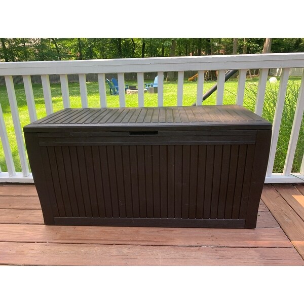 Keter Comfy Resin 71gallon Resin All Weather Deck Box Storage Bench