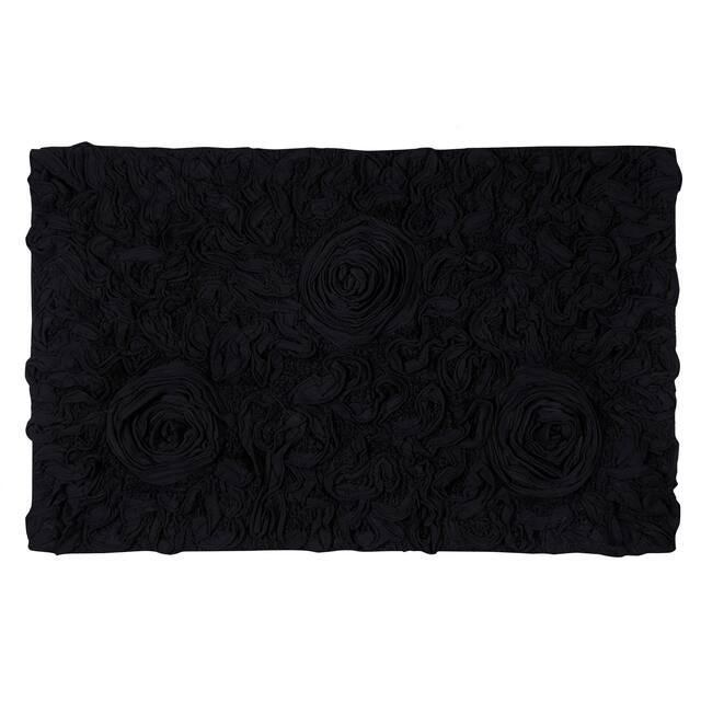 Home Weavers Bellflower Collection Absorbent Cotton Machine Washable Bath Rug 21"x34"