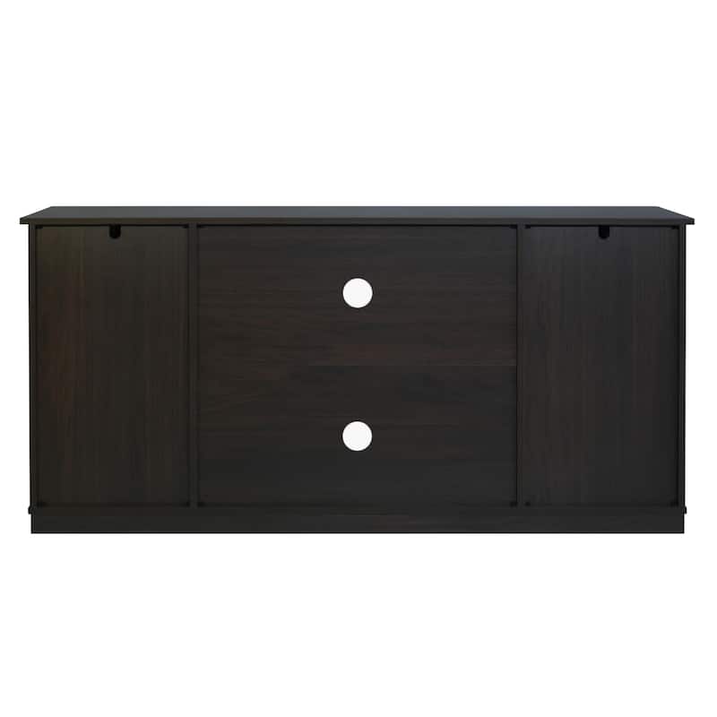 Farmhouse Wood TV Stand with Sliding Barn Door