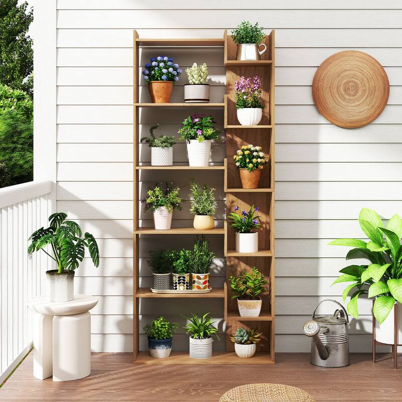 Costway 1/2 PCS 6-tier Bookshelf Tall Display Shelf with 11 Open - See Details